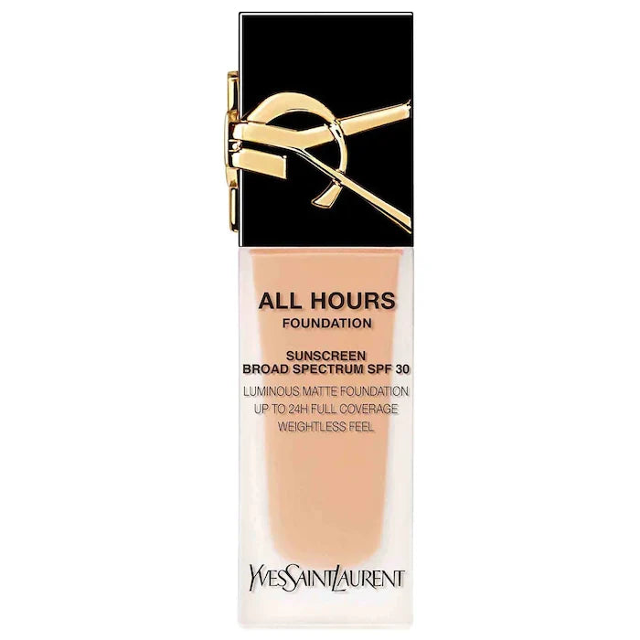 YVES SAINT LAURENT ALL HOURS FOUNDATION  SPF 30 "LN8 LIGHT NEUTRAL"