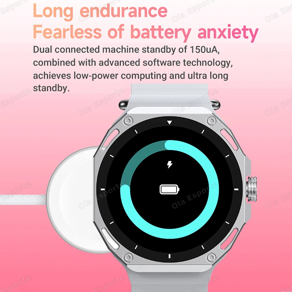 Nueva moda reloj inteligente 2025 Bluetooth llamada hombre mujer ritmo cardíaco salud monitoreo deportes impermeable Smartwatch para Android IOS