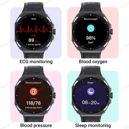 Nueva moda reloj inteligente 2025 Bluetooth llamada hombre mujer ritmo cardíaco salud monitoreo deportes impermeable Smartwatch para Android IOS