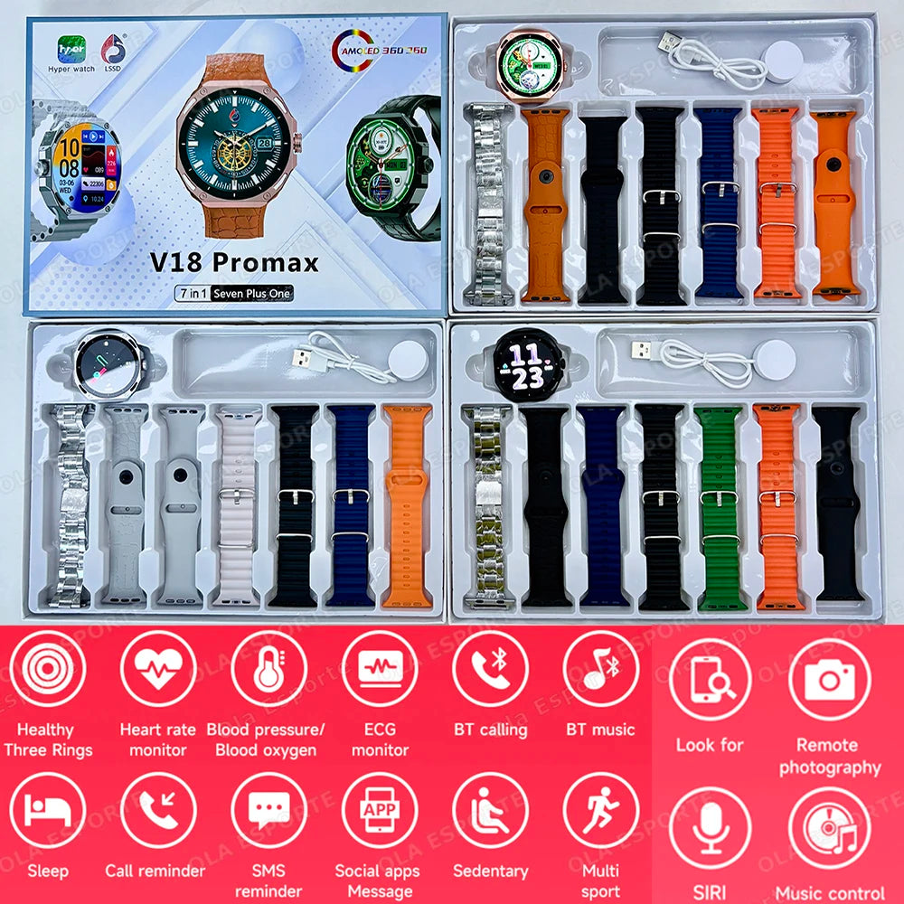 Nueva moda reloj inteligente 2025 Bluetooth llamada hombre mujer ritmo cardíaco salud monitoreo deportes impermeable Smartwatch para Android IOS