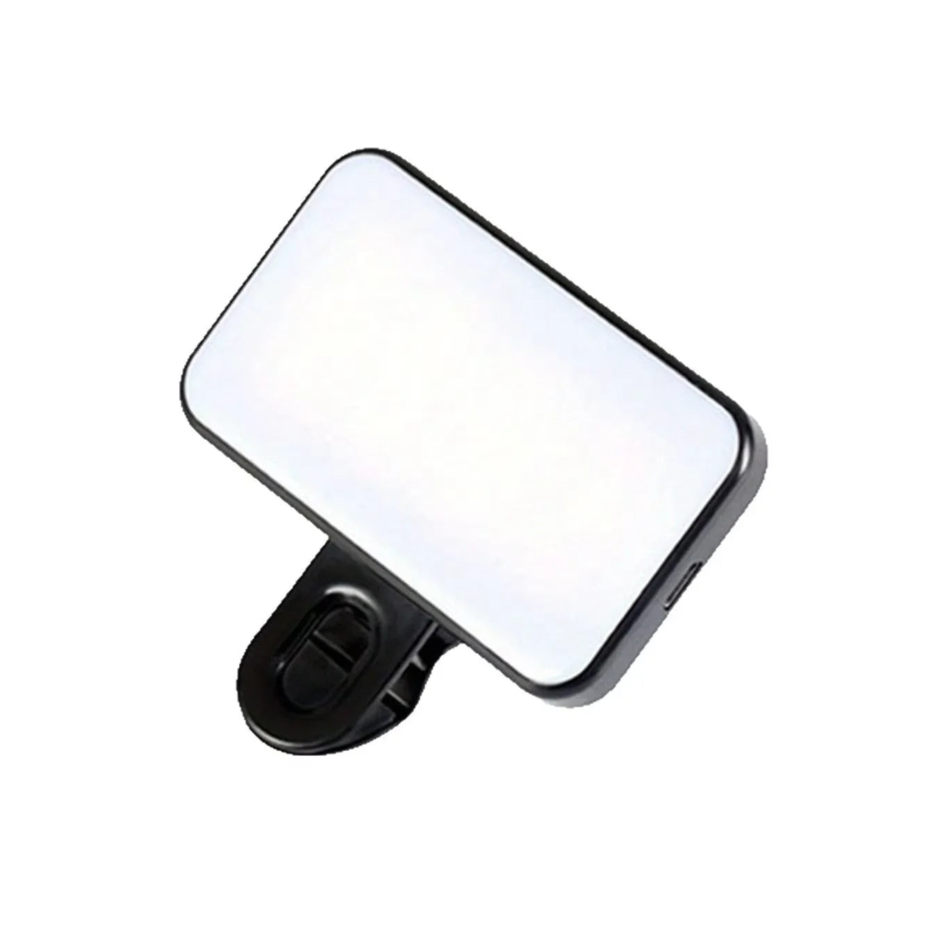 Mini luz portátil para selfies, recargable, con clip para teléfono móvil y ordenador.