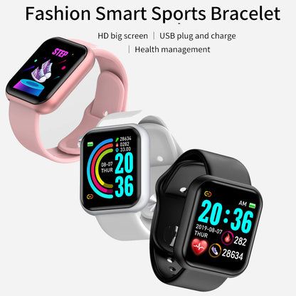 Reloj inteligente deportivo para hombre y mujer, pulsera con reproductor de Control de música conectado, Monitor de sueño y paso de Fitness, reloj despertador Y68 D20
