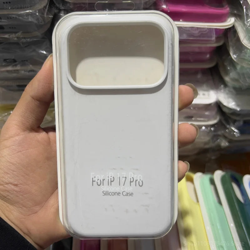 Funda suave de silicona líquida Original a la moda para IPhone