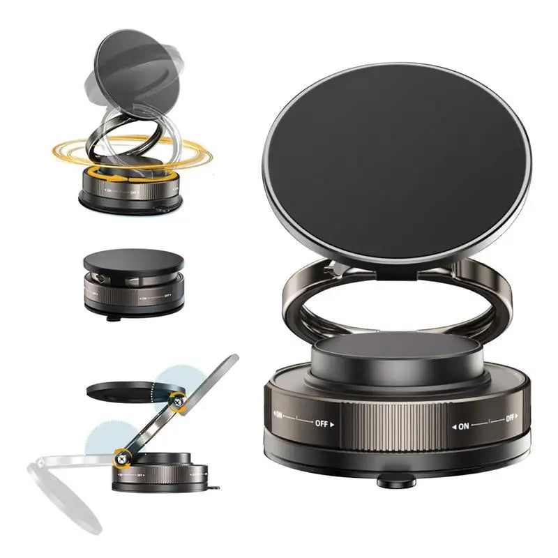 Soporte magnético para teléfono para coche, 360 °   Soporte magnético para automóvil giratorio, plegable y ajustable, compatible con iPhone y otros teléfonos