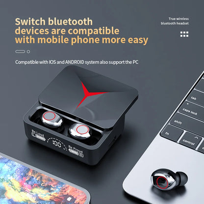 Auriculares inalámbricos TWS M90 originales, cascos deportivos con Bluetooth 5,3 y micrófono para videojuegos, para iPhone y Xiaomi