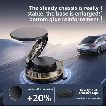 Soporte magnético para teléfono para coche, 360 °   Soporte magnético para automóvil giratorio, plegable y ajustable, compatible con iPhone y otros teléfonos
