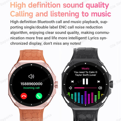 Nueva moda reloj inteligente 2025 Bluetooth llamada hombre mujer ritmo cardíaco salud monitoreo deportes impermeable Smartwatch para Android IOS