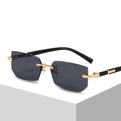 lentes de corte sin marco, diseñador de marca, a la moda