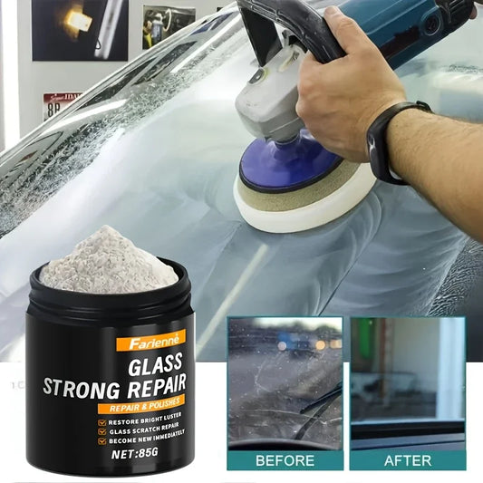 NEW Super Glass Polishing Powder | Restores Glass Clarity | Polishes to a Shine | Glass Scratch Repair Powder | Nanoscale Scratch