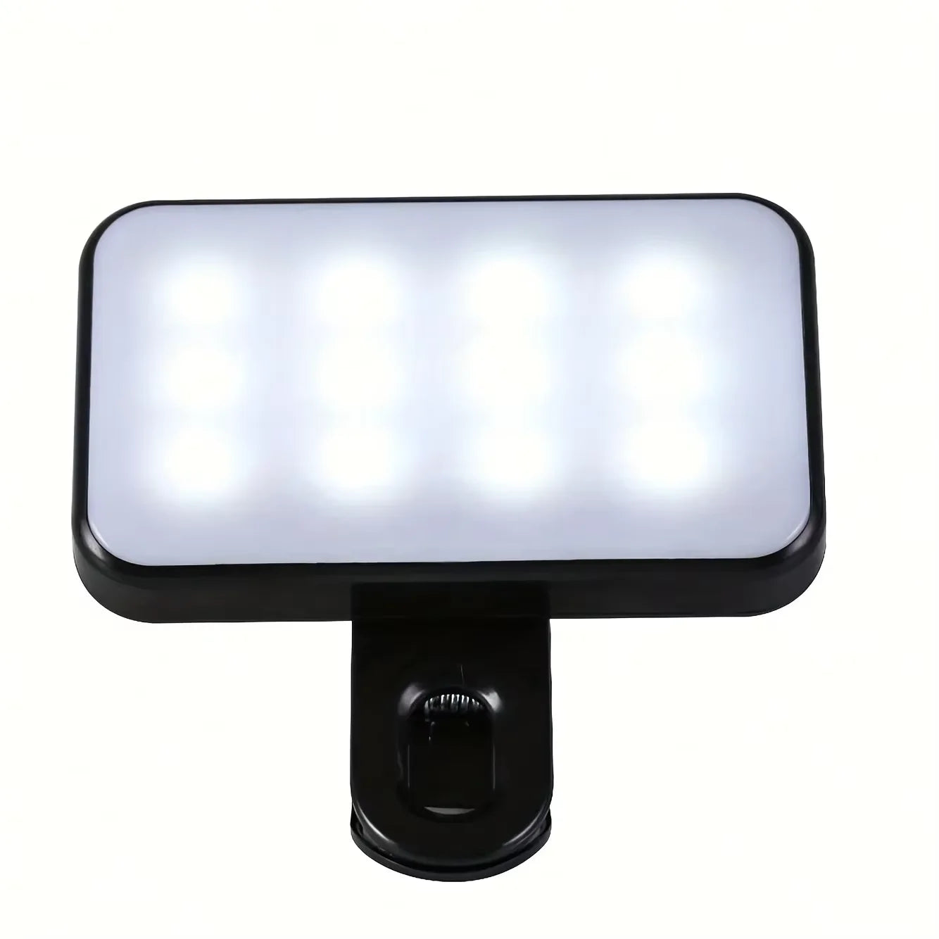 Mini luz portátil para selfies, recargable, con clip para teléfono móvil y ordenador.