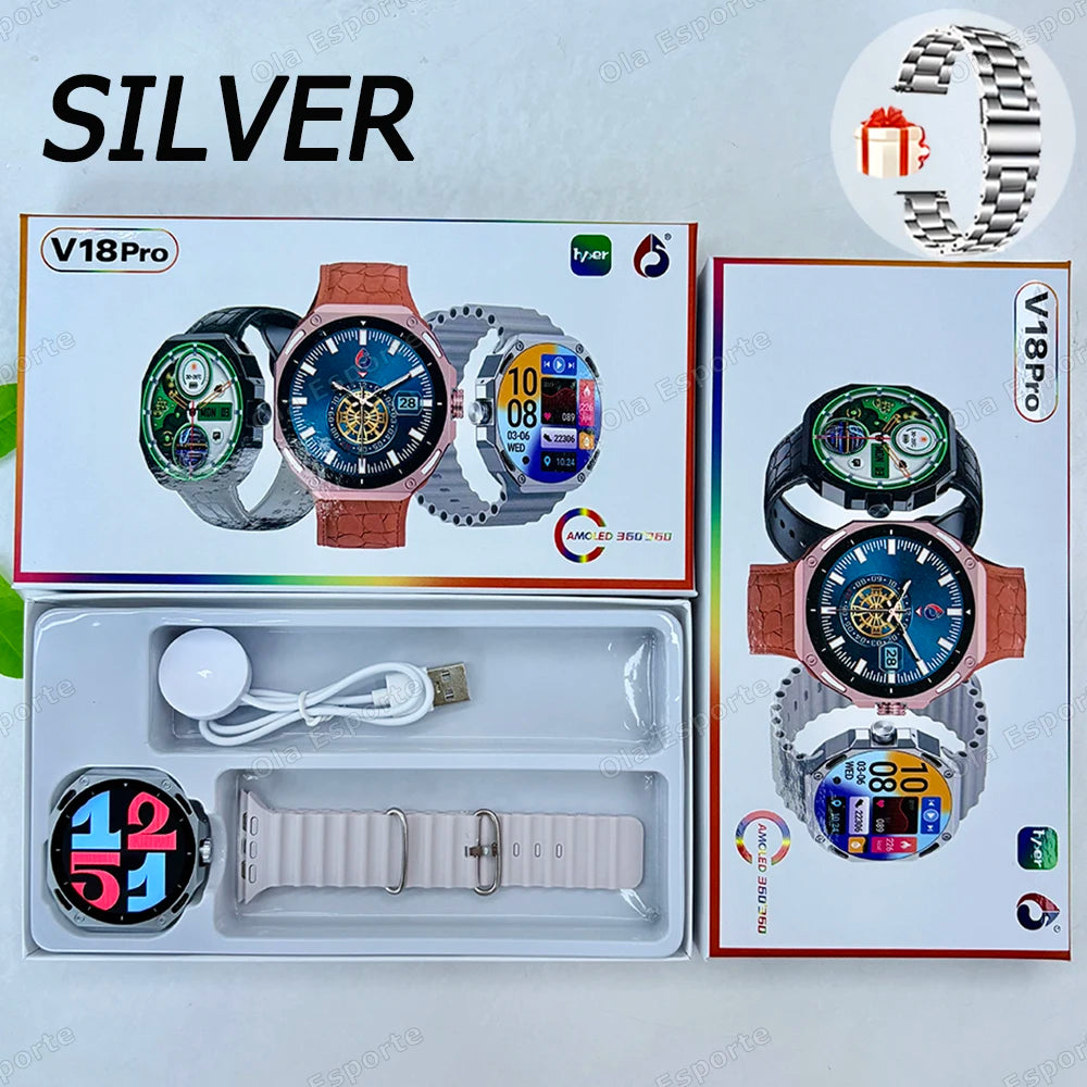 Nueva moda reloj inteligente 2025 Bluetooth llamada hombre mujer ritmo cardíaco salud monitoreo deportes impermeable Smartwatch para Android IOS