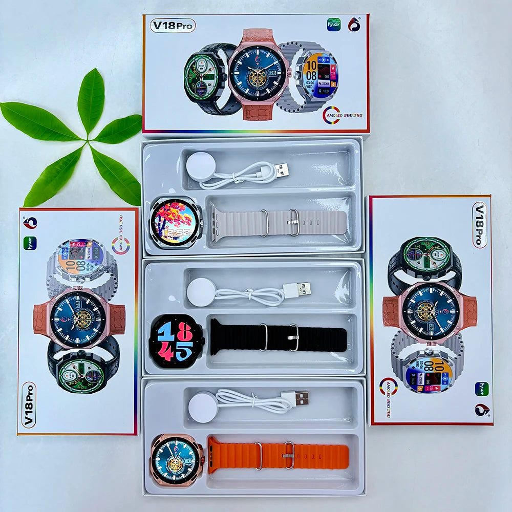 Nueva moda reloj inteligente 2025 Bluetooth llamada hombre mujer ritmo cardíaco salud monitoreo deportes impermeable Smartwatch para Android IOS