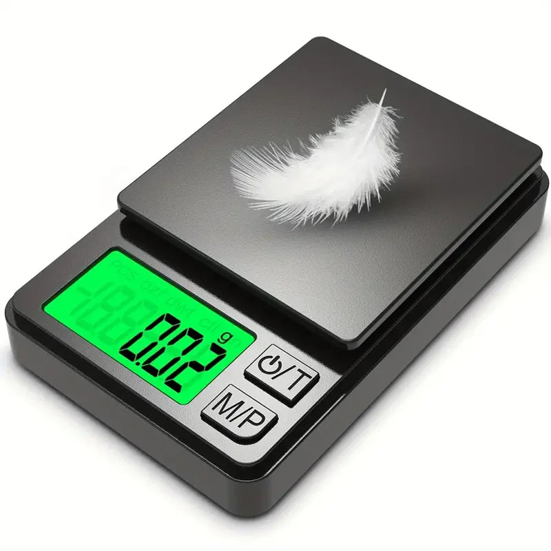 Balanza digital de gramos, alimentos, joyas, onzas/granos con LCD retroiluminado