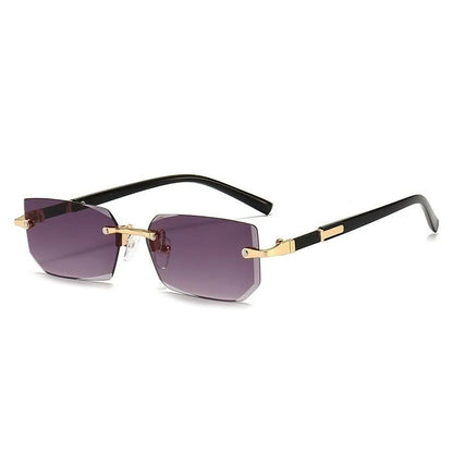 lentes de corte sin marco, diseñador de marca, a la moda