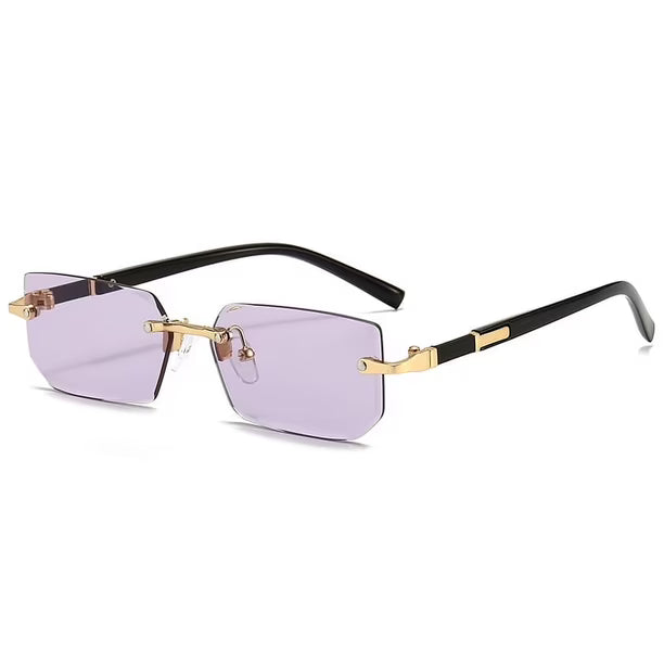 lentes de corte sin marco, diseñador de marca, a la moda